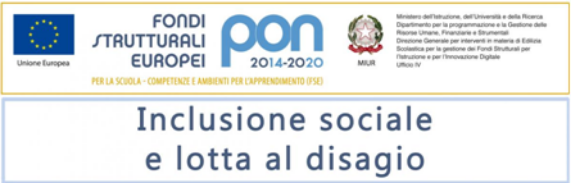 PON FSE  Inclusione sociale e lotta al  disagio Codice: 10.1.1A-FSEPON-CA-2017-160 